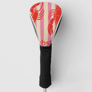 Hummer Pop Bold Krustentiere auf Candy-Streifen Golf Headcover