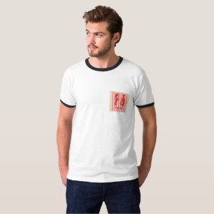 Hummer Pop Bold Krustentiere auf Candy-Streifen T-Shirt