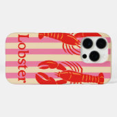 Hummer-Pop Krustentiere auf Candy Stripes Case-Mate iPhone Hülle (Rückseite (Horizontal))