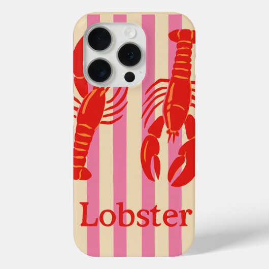 Hummer-Pop Krustentiere auf Candy Stripes Case-Mate iPhone Hülle (Rückseite)