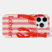 Hummer-Pop Krustentiere auf Candy Stripes Case-Mate iPhone Hülle (Rückseite (Horizontal))