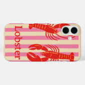 Hummer-Pop Krustentiere auf Candy Stripes Case-Mate iPhone Hülle (Rückseite (Horizontal))