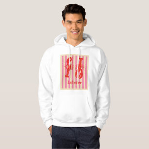 Hummer-Pop Krustentiere auf Candy Stripes Hoodie