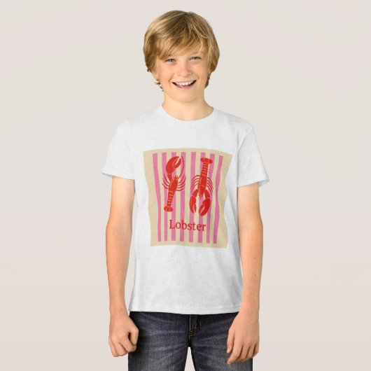 Hummer-Pop Krustentiere auf Candy Stripes Tri-Blend Shirt (Vorderseite voll)