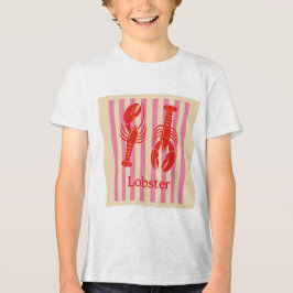 Hummer-Pop Krustentiere auf Candy Stripes Tri-Blend Shirt