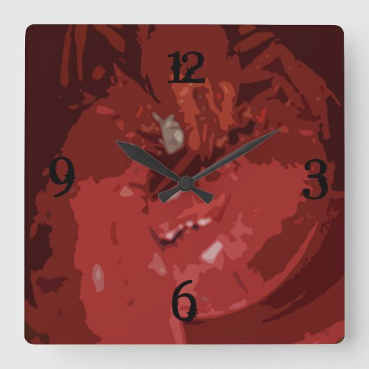 Hummer Quadratische Wanduhr (Vorderseite)