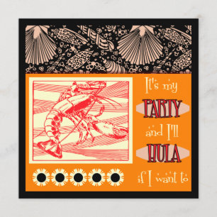 Hummer Retro Luau Hula-Party-Einladungen Einladung