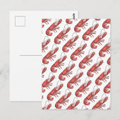 Hummer-Rot-Lobster-Bilddesign Postkarte (Vorne/Hinten)