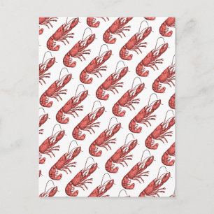 Hummer-Rot-Lobster-Bilddesign Postkarte
