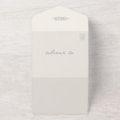 Hummer Rustic Beach Hochzeit Dunkelblau QR All In One Einladung (Außenbereich)