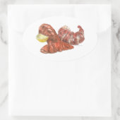 Hummer-Schwanz Ovaler Aufkleber (Tasche)