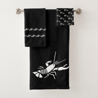 Hummer Schwarz-Weiß-Deko Badhandtuch Set