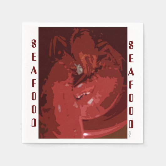 Hummer Seafood Graphics Serviette (Vorderseite)