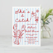 Hummer Sie ist eine Catch Bridal Dusche Einladung (Stehend Vorderseite)