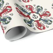 Hummer Snowflake Anchor N.S. Weihnachtsverpackung Geschenkpapier (Rolleneckpunkt)