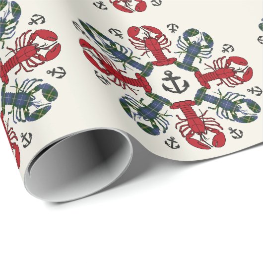 Hummer Snowflake Anchor N.S. Weihnachtsverpackung Geschenkpapier (Rolleneckpunkt)