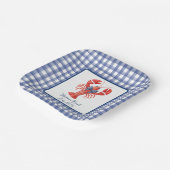 Hummer Sommer Nautical Blau Gingham 4. Juli Pappteller (Gewinkelt)