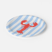 Hummer-Sommermonat Nautische Einladung Pappteller (Schrägansicht)