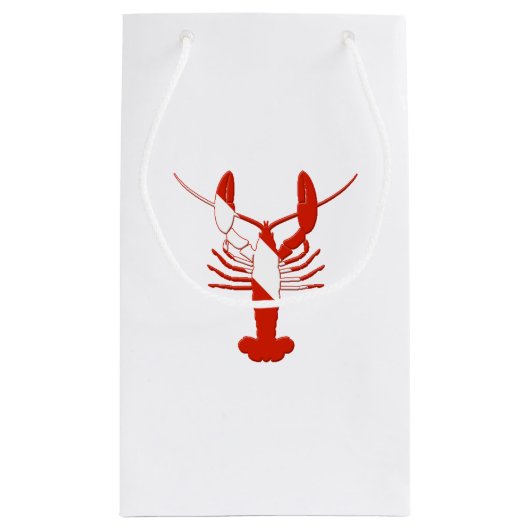 Hummer-Tauchen-Silhouette Kleine Geschenktüte (Rückseite)