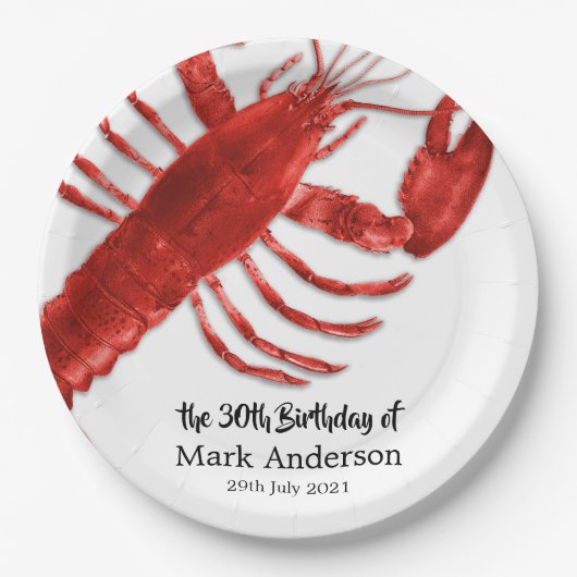 Hummer Themed Birthday Party Pappteller (Vorderseite)