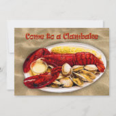 Hummer und Clams Clambake Einladung (Vorderseite)