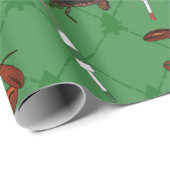 Hummer und Fischerboote an grünen Weihnachten Geschenkpapier (Rolleneckpunkt)