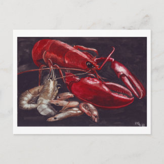 Hummer und Garnelen Postkarte