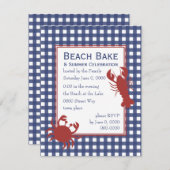 Hummer und Krabben Einladung (Vorne/Hinten)