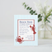 Hummer und Krabben Einladung (Stehend Vorderseite)