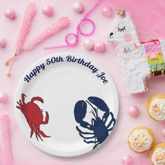 Hummer- und Krabbenfisch-Jeden Anlaß-Teller Pappteller (Party)