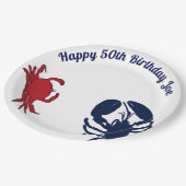 Hummer- und Krabbenfisch-Jeden Anlaß-Teller Pappteller (Schrägansicht)