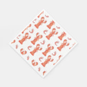 Hummer- und Krebstier-Muster-Hochzeit Serviette (Ecke)