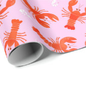 Hummer und Shrimp Geschenkpapier (Rolleneckpunkt)
