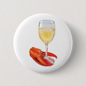 Hummer und Wein Button (Vorderseite)