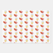 Hummer und Wein Geschenkpapier Set (Vorderseite 2)