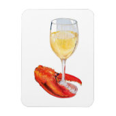 Hummer und Wein Magnet (Vertikal)