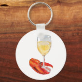 Hummer und Wein Schlüsselanhänger (Vorderseite)