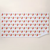 Hummer und Wein Strandtuch (Vorderseite)