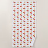 Hummer und Wein Strandtuch (Vorderseite)