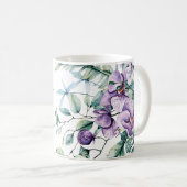 Hummer Vogel Schönheit der Blumen Kaffeetasse (VorderseiteRechts)