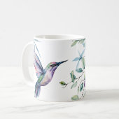 Hummer Vogel Schönheit der Blumen Kaffeetasse (Vorderseite Links)