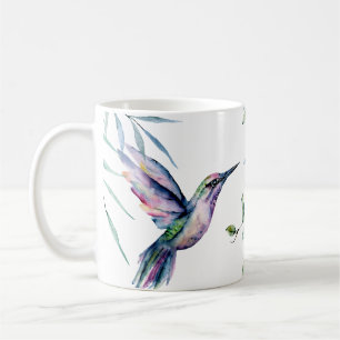 Hummer Vogel Schönheit der Blumen Kaffeetasse