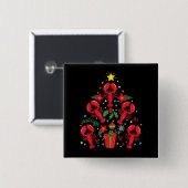 Hummer Weihnachtsbaum Funny Xmas Geschenk Button (Vorne & Hinten)