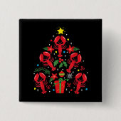 Hummer Weihnachtsbaum Funny Xmas Geschenk Button (Vorderseite)