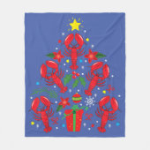 Hummer Weihnachtsbaum Funny Xmas Geschenk Fleecedecke (Vorderseite)
