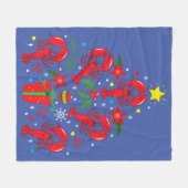 Hummer Weihnachtsbaum Funny Xmas Geschenk Fleecedecke (Vorderseite (Horizontal))