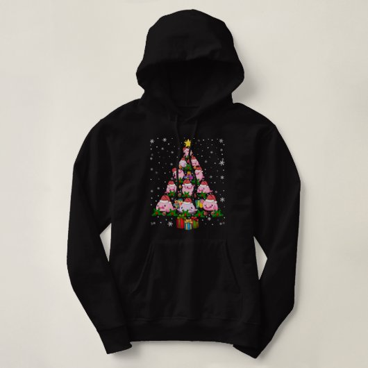 Hummer Weihnachtsbaum  Hoodie (Design vorne)