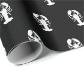 Hummer, weißer schwarzer Hintergrund Geschenkpapier (Rolleneckpunkt)