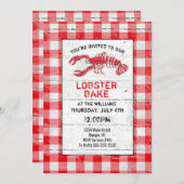 Hummerbacken Rustikales Rotes Buffalo Karierte Ein Einladung (Vorne/Hinten)