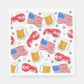 Hummerbierfahne Star Paper Teller Serviette (Vorderseite)